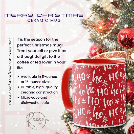 Ho-Ho Frohe Weihnachtsfeier Keramik Tasse