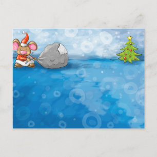 ho ho fröhliche Weihnachtsmaus Feiertagspostkarte