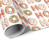 Ho Ho Gingerbread Cookie Weihnachten Geschenkpapier (Rolleneckpunkt)