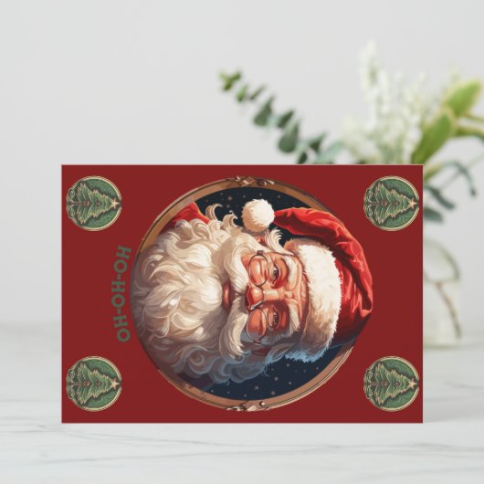 Ho Ho Glück Feiertagskarte (Stehend Vorderseite)