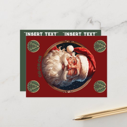 Ho Ho Glück Feiertagspostkarte (Vorderseite/Rückseite Beispiel)