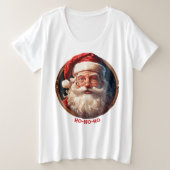 Ho Ho Glück Große Größe T-Shirt (Design vorne)