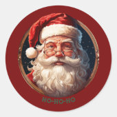 Ho Ho Glück Runder Aufkleber (Vorderseite)
