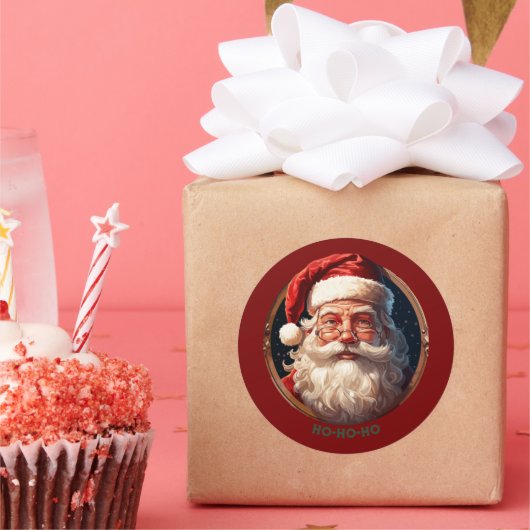 Ho Ho Glück Runder Aufkleber (Party)