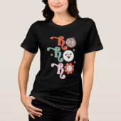 Ho Ho Groovy Disco Retro Tri-Blend Shirt (Vorderseite)