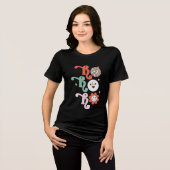 Ho Ho Groovy Disco Retro Tri-Blend Shirt (Vorderseite voll)