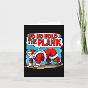 Ho Ho Halt Das Brett Santa Weihnachten Fitness Wor Karte