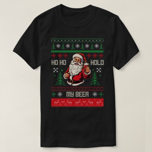 Ho Ho hält mein Bier fest T-Shirt (Design vorne)
