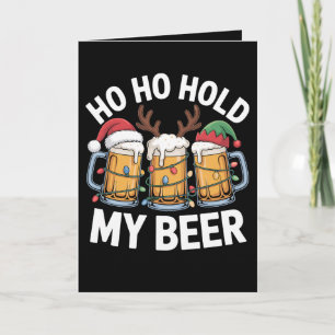 Ho Ho Halt Mein Bier Weihnachtshirsch Santa Hut Xm Karte
