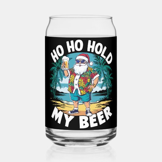 Ho Ho Halt meine Biere Weihnachten im Juli Sommer Dosenglas (Rückseite)