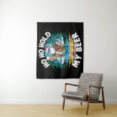 Ho Ho Halt meine Biere Weihnachten im Juli Sommer Wandteppich (Beispiel)