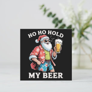 Ho Ho Halt meinen Bären Weihnachtsbrille Weihnacht Feiertagskarte