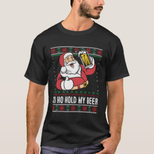 Ho Ho hält meinen Bierbraun fest und trinkt hässli T-Shirt