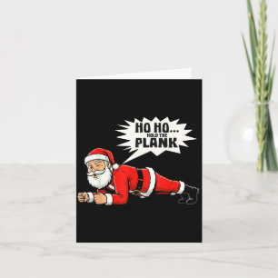 Ho Ho Halte Das Brett Weihnachten Santa Workout Lu Karte