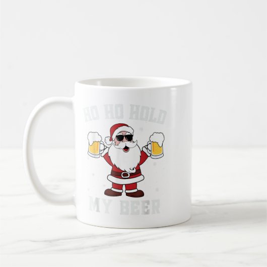 Ho Ho halten meine Biere Funny Weihnachts trinken Kaffeetasse (Links)