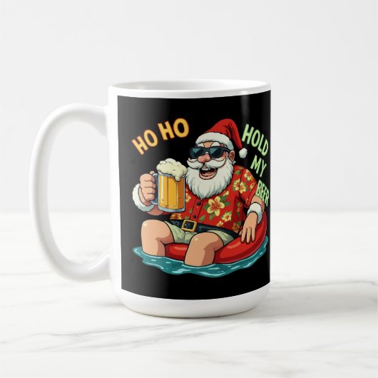 Ho Ho halten meine Biere lustig trinken Weihnachte Kaffeetasse (Links)
