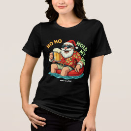 Ho Ho halten meine Biere lustig trinken Weihnachte Tri-Blend Shirt