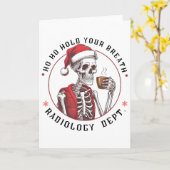 Ho Ho Halten Sie Ihren Skelettatem Röntgenabteilun Karte (Gelbe Blume)