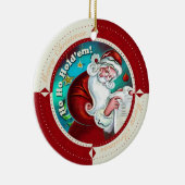 Ho Ho halten Sie sie Keramikornament (Rechts)