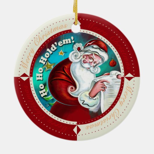 Ho Ho halten Sie sie Keramikornament (Hinten)
