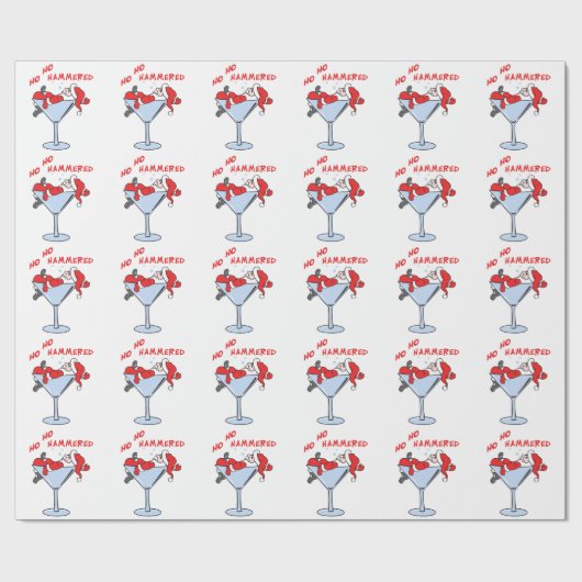 Ho Ho Hammered Geschenkpapier (Flach)