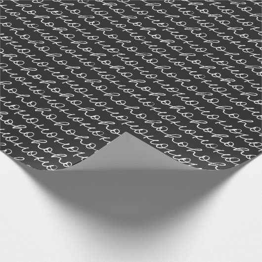 Ho Ho Handwriting Wrapping Paper Geschenkpapier (Ecke)