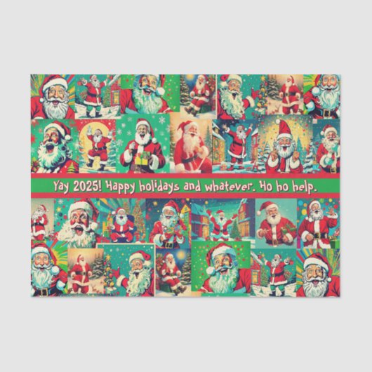 HO HO HELP-Gewebepapier Seidenpapier (Vorderseite)