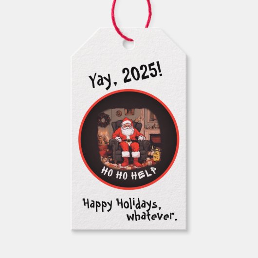 HO HO HELP HOARDER SANTA GESCHENKANHÄNGER (Vorderseite)