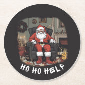 HO HO HELP HOARDER SANTA Untersetzer (Vorderseite)