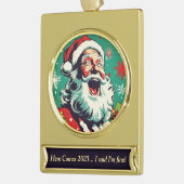 HO HO HELP-Verzierung Banner-Ornament Gold (Links)