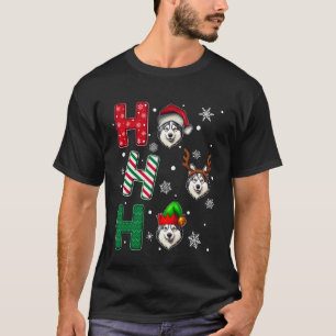 Ho Ho Ho Alaskan Malamute Hunde Liebhaber Weihnach T-Shirt