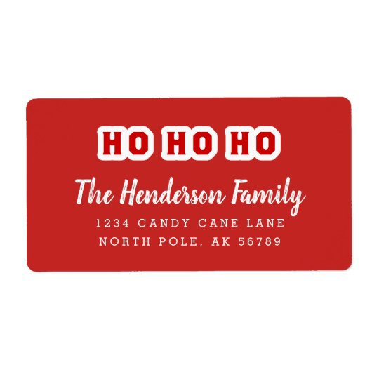 HO HO HO benutzerdefinierte Adresse (Vorne)