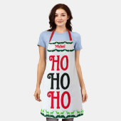 Ho Ho Ho | Benutzerdefinierter Name des Koch Weihn Schürze (Getragen)