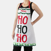 Ho Ho Ho | Benutzerdefinierter Name des Koch Weihn Schürze (InSitu)