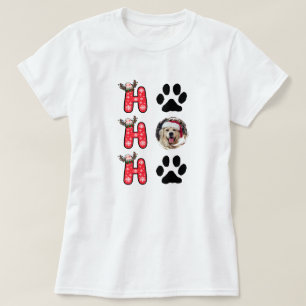 HO HO HO Benutzerdefiniertes Weihnachtsfoto  T-Shirt