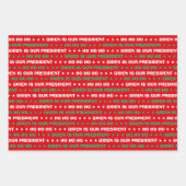 HO HO HO BIDEN IST UNSER PRÄSIDENT Rot Geschenkpapier Set (Vorderseite 2)