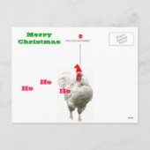 Ho Ho Ho Big Frohe Weihnachts-Rooster Postkarte (Rückseite)