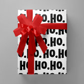 Ho. Ho. Ho. Black & White Chic & Fun Christmas Geschenkpapier