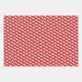 Ho. Ho. Ho. Black, White & Red Chic & Stylish Geschenkpapier Set (Vorderseite 3)