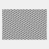 Ho. Ho. Ho. Black, White & Red Chic & Stylish Geschenkpapier Set (Vorderseite 2)