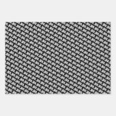 Ho. Ho. Ho. Black, White & Red Chic & Stylish Geschenkpapier Set (Vorderseite)