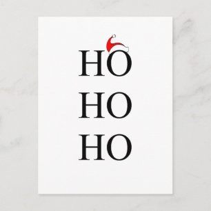HO HO HO BONNET POSTKARTE