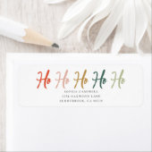 Ho Ho Ho Brush Calligraphy Christmas Label (Insitu)