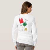 Ho ho ho Buntes Geschenk T-Shirt (Schwarz voll)