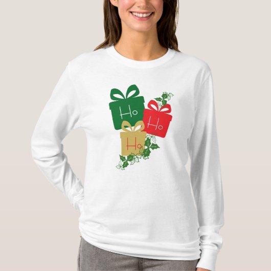 Ho ho ho Buntes Geschenk T-Shirt (Vorderseite)