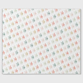 Ho Ho Ho Calligraphy Pattern Christmas Geschenkpapier (Flach)