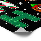 Ho Ho Ho Cavalier King Charles Spaniel Dog Santa E Poster (Ecke)