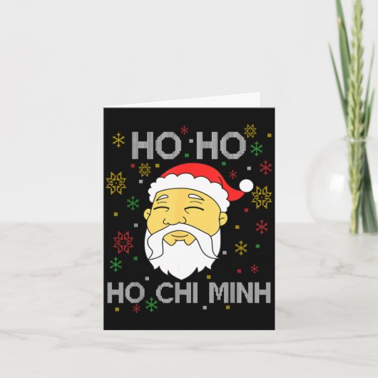 Ho Ho Ho Chi Minh Asian Vietnamese Santa Claus Chr Karte (Vorderseite)