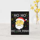 Ho Ho Ho Chi Minh Asian Vietnamese Santa Claus Chr Karte (Gelbe Blume)