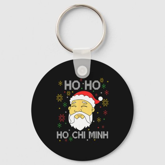 Ho Ho Ho Chi Minh Asian Vietnamese Santa Claus Chr Schlüsselanhänger (Vorderseite)